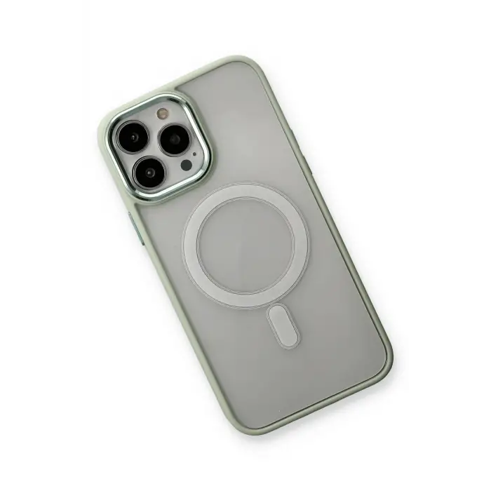 Newface iPhone 14 Pro Max Kılıf Room Magneticsafe Silikon - Su Yeşili