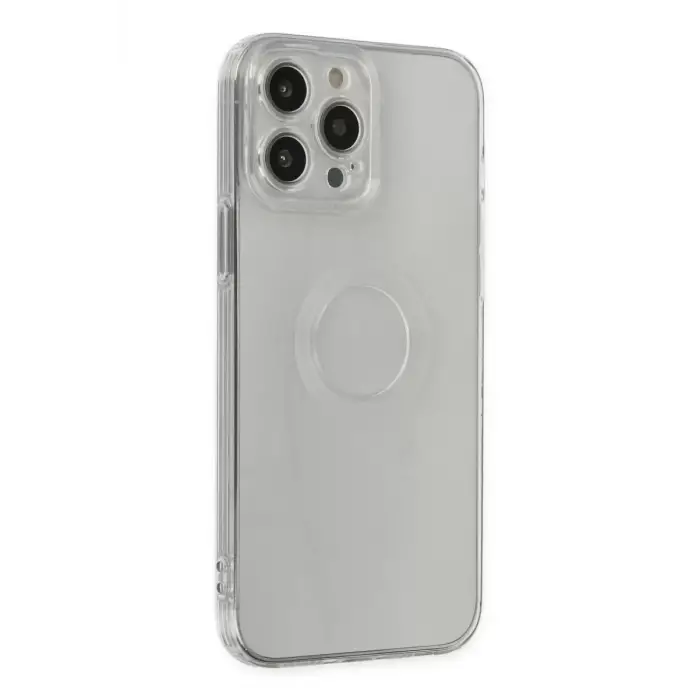 Newface Apple iPhone 14 Pro Max Kılıf Santa Lens Silikon - Şeffaf
