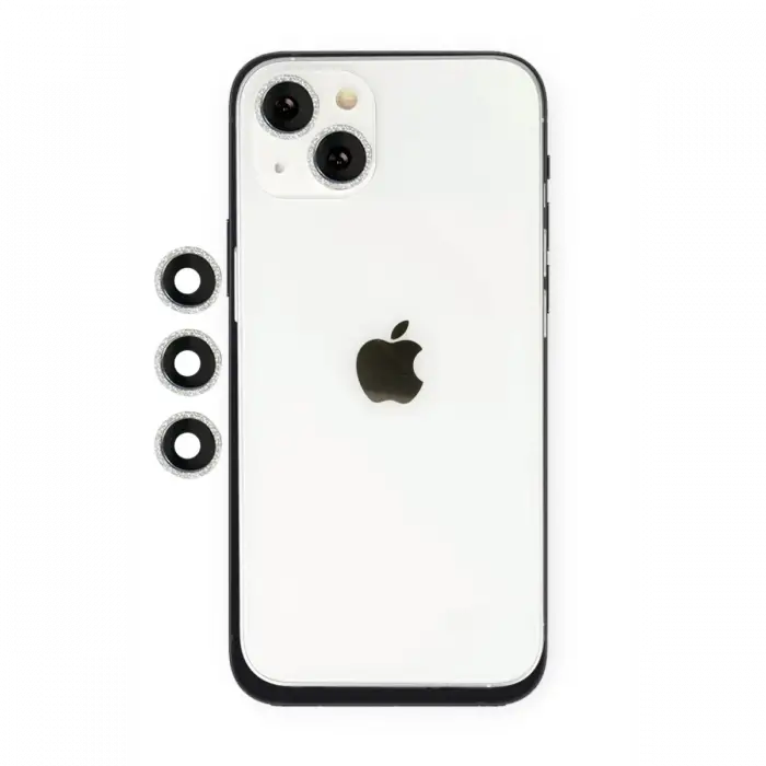 Newface iPhone 14 Shine Kamera Lens - Gümüş