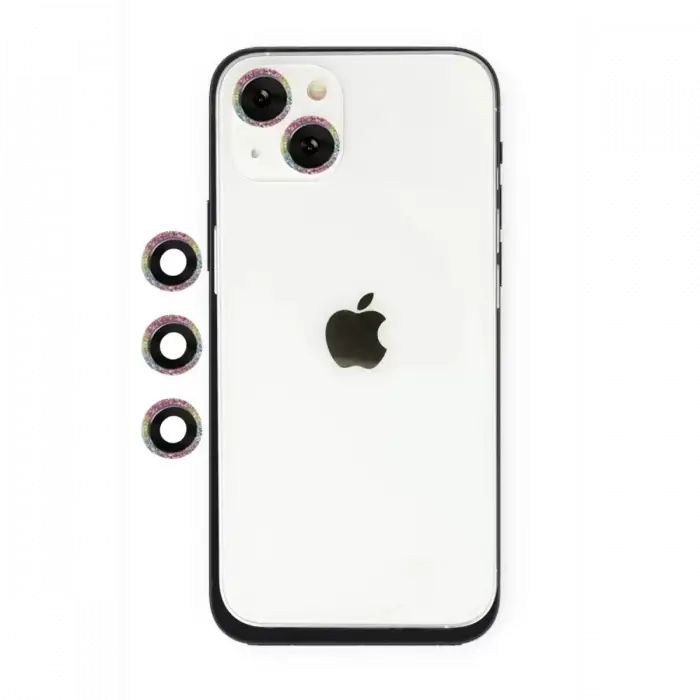 Newface Apple iPhone 14 Shine Kamera Lens - Rainbow