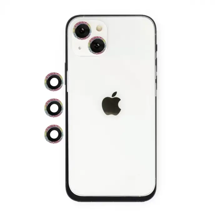 Newface Apple iPhone 14 Shine Kamera Lens - Rainbow