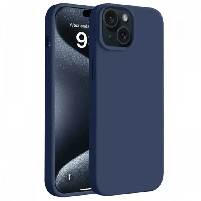 Newface iPhone 15 Kılıf First Silikon - Lacivert