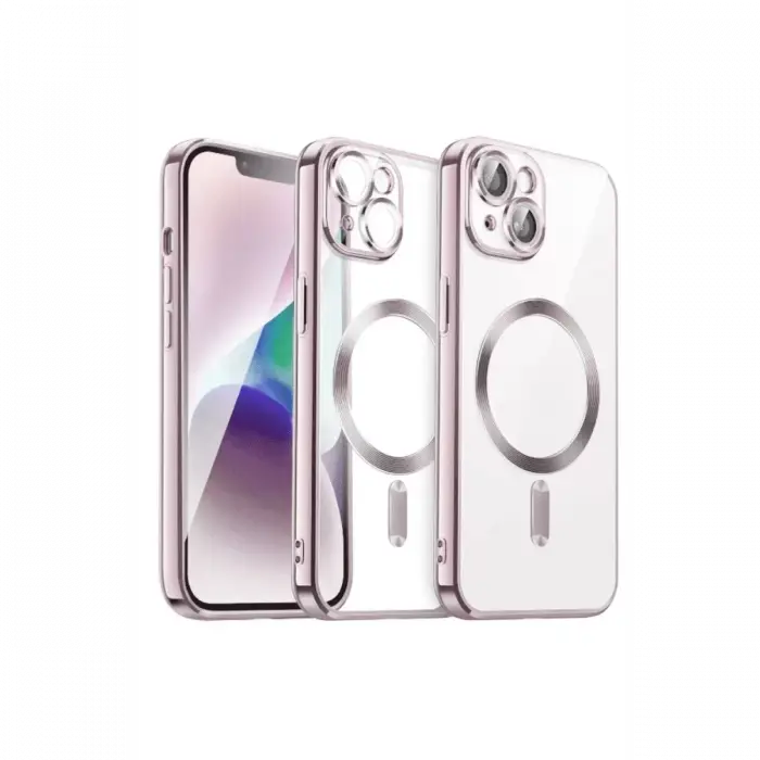 Newface iPhone 15 Kılıf Kross Magneticsafe Kapak - Rose