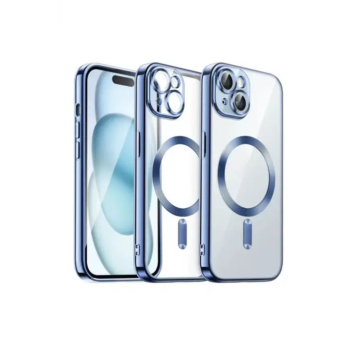 Newface iPhone 15 Kılıf Kross Magneticsafe Kapak - Sierra Blue