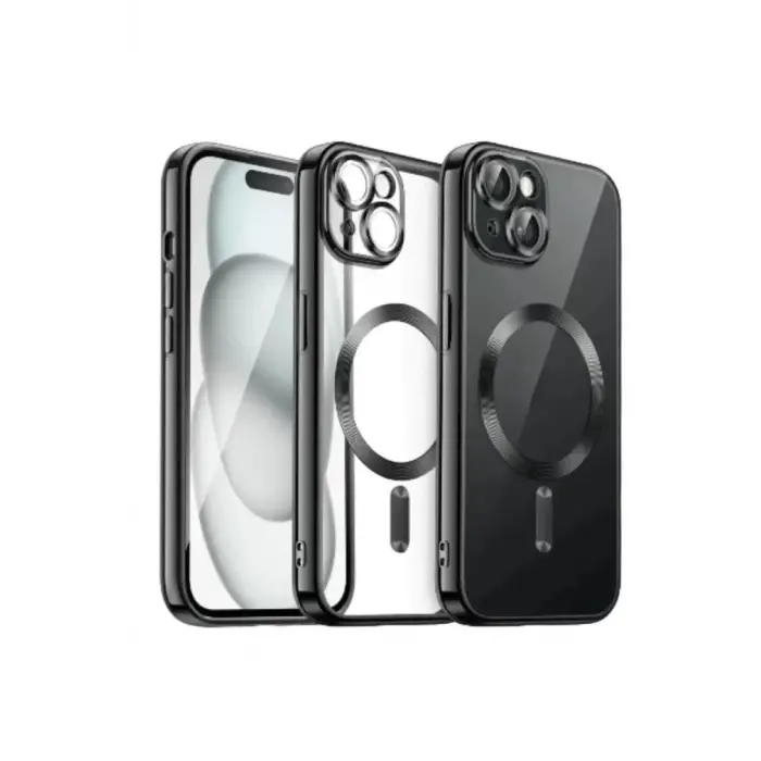 Newface Apple iPhone 15 Kılıf Kross Magneticsafe Kapak - Siyah
