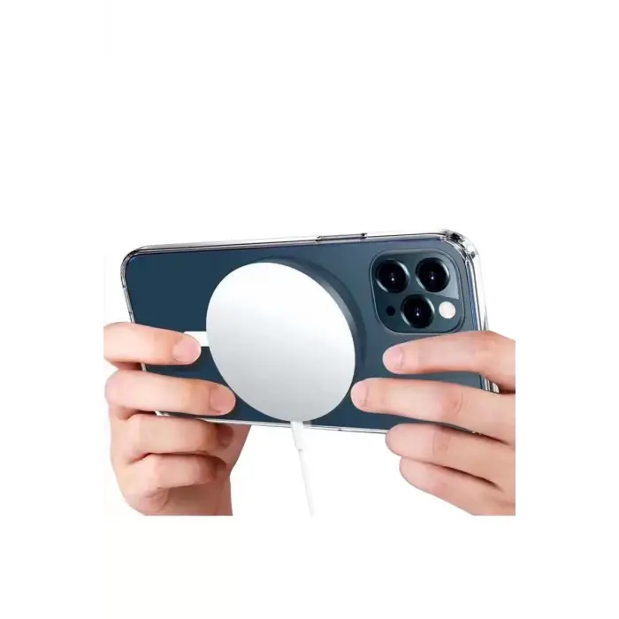 Newface iPhone 15 Kılıf Pc Real Magsafe Kapak - Şeffaf