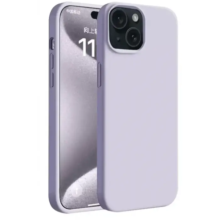 Newface Apple iPhone 15 Plus Kılıf First Silikon - Lila