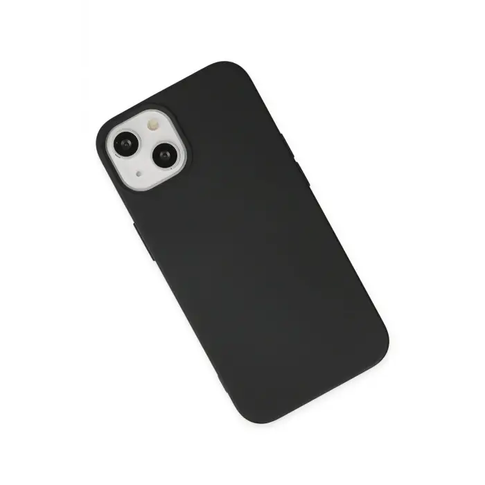 Newface iPhone 15 Plus Kılıf Nano içi Kadife Silikon - Siyah