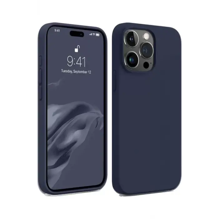 Newface Apple iPhone 15 Pro Kılıf First Silikon - Lacivert