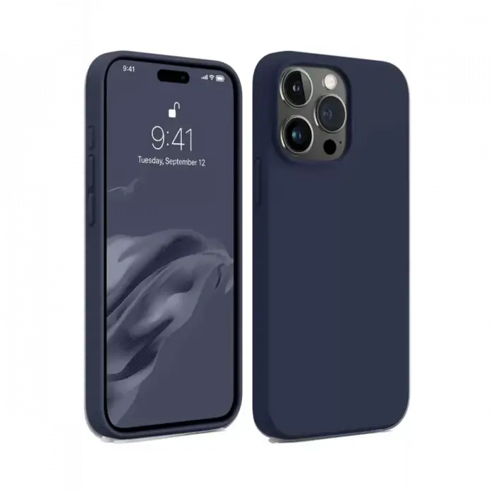 Newface Apple iPhone 15 Pro Kılıf First Silikon - Lacivert