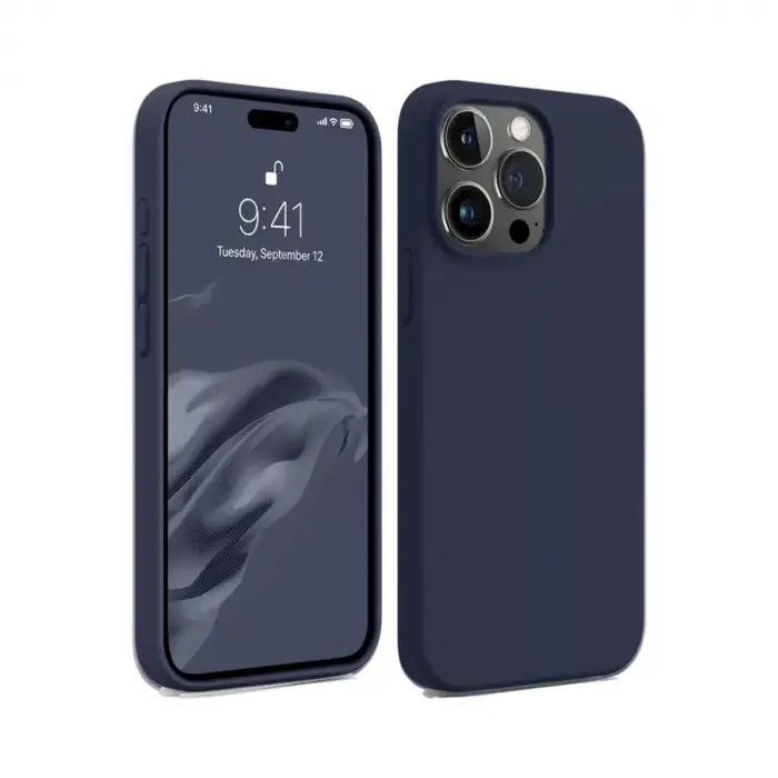 Newface Apple iPhone 15 Pro Kılıf First Silikon - Lacivert