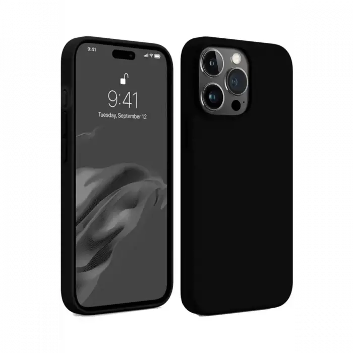 Newface Apple iPhone 15 Pro Kılıf First Silikon - Siyah