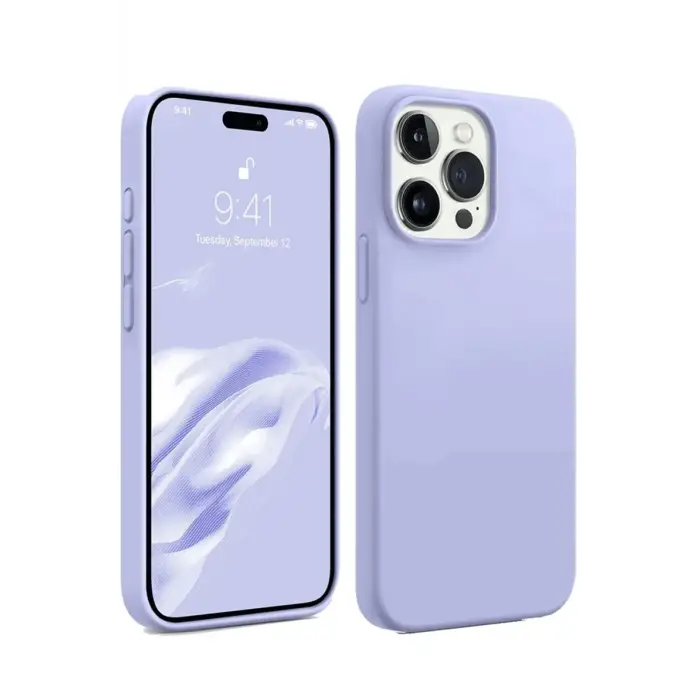 Newface iPhone 15 Pro Max Kılıf First Silikon - Lila