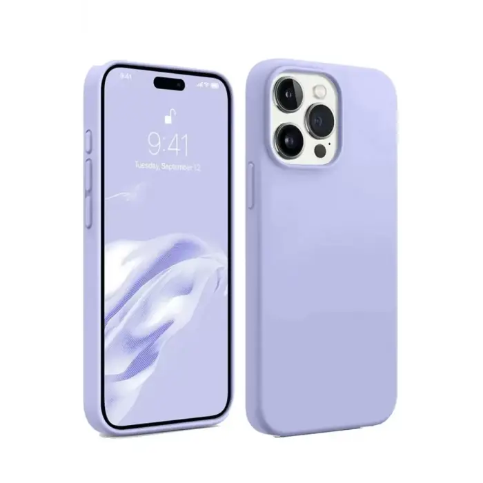 Newface Apple iPhone 15 Pro Max Kılıf First Silikon - Lila