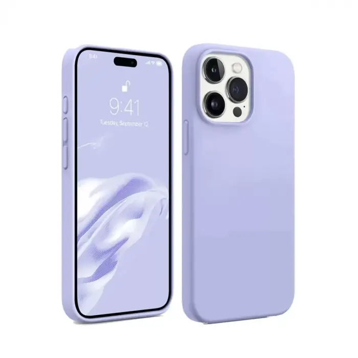 Newface Apple iPhone 15 Pro Max Kılıf First Silikon - Lila