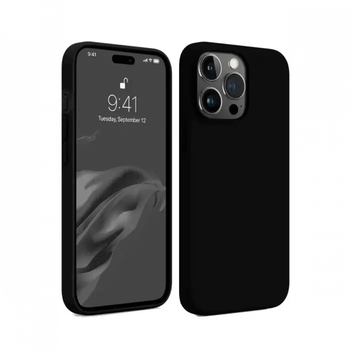 Newface Apple iPhone 15 Pro Max Kılıf First Silikon - Siyah