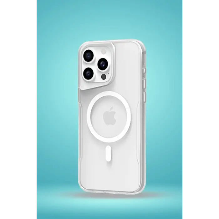 Newface iPhone 15 Pro Max Kılıf PC Poso Magsafe Kapak - Şeffaf