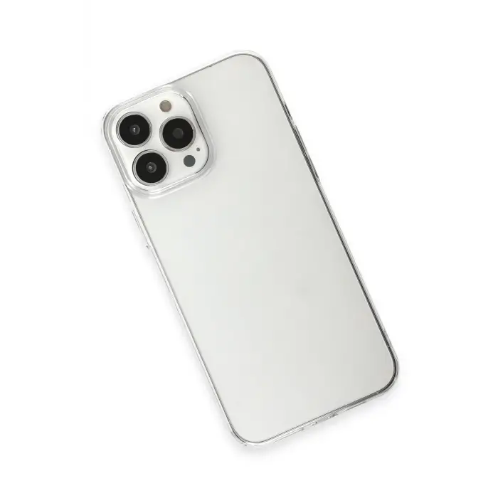 Newface iPhone 15 Pro Max Kılıf Pc Sert Şeffaf Kapak - Şeffaf