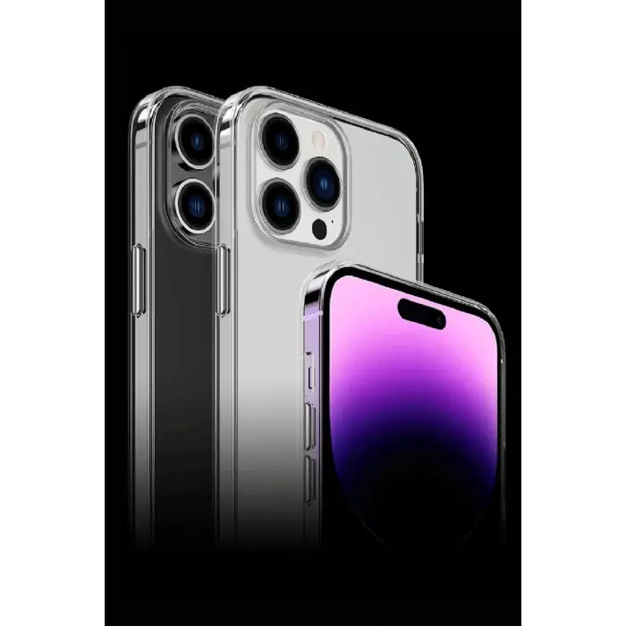 Newface Apple iPhone 15 Pro Max Kılıf Tron Şeffaf Magsafe Kapak - Şeffaf