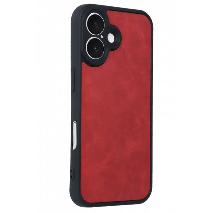 Newface iPhone 16 Kılıf Aras Deri Kapak - Kırmızı