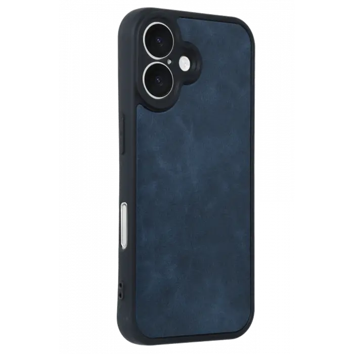 Newface iPhone 16 Kılıf Aras Deri Kapak - Lacivert