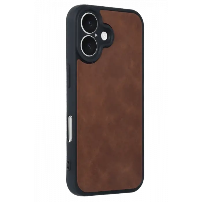 Newface iPhone 16 Kılıf Aras Deri Kapak - Taba