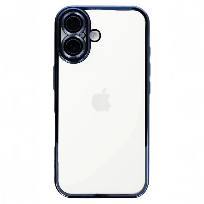 Newface iPhone 16 Kılıf Razer Lensli Silikon - Lacivert