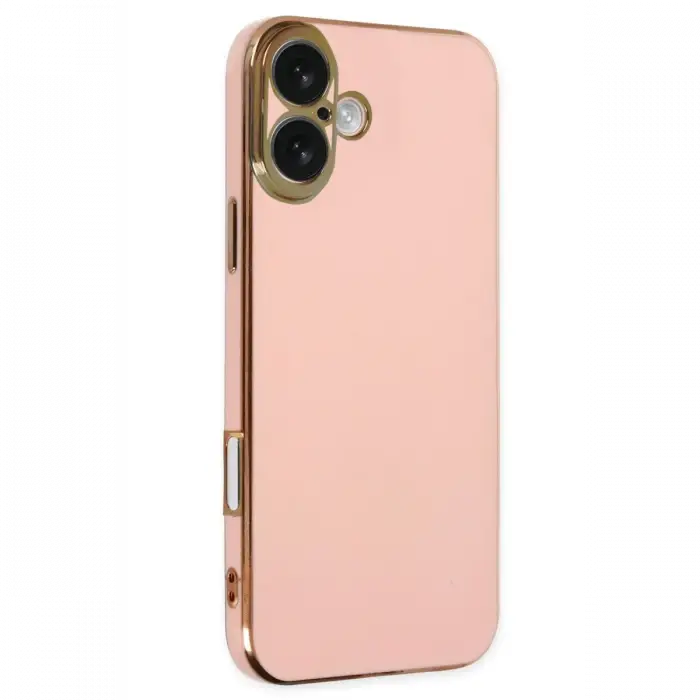 Newface iPhone 16 Kılıf Volet Silikon - Pembe