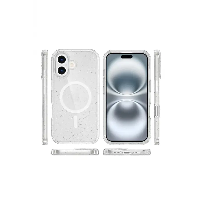 Newface iPhone 16 Plus Kılıf Star Magsafe Kapak - Şeffaf