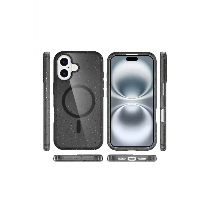 Newface iPhone 16 Plus Kılıf Star Magsafe Kapak - Siyah