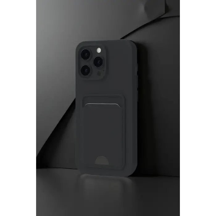Newface iPhone 16 Pro Kılıf Kelvin Kartvizitli Silikon - Siyah