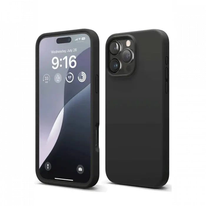 Newface iPhone 16 Pro Max Kılıf First Silikon - Siyah