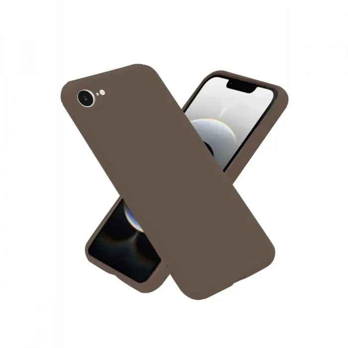 Newface iPhone 16E Kılıf First Silikon - Kahverengi