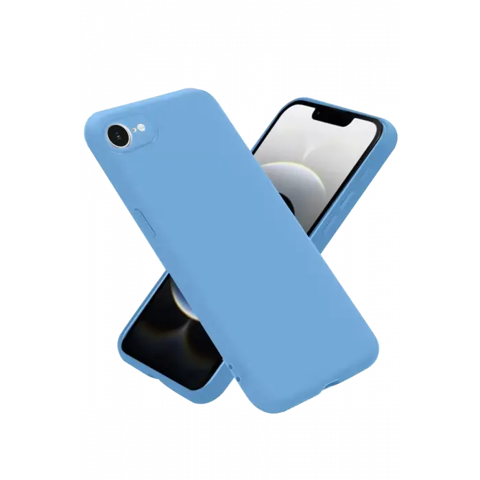 Newface Apple iPhone 16E Kılıf First Silikon - Mavi