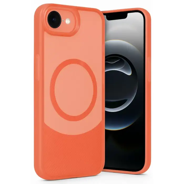 Newface Apple iPhone 16E Kılıf Maya Karbon Kapak - Kırmızı