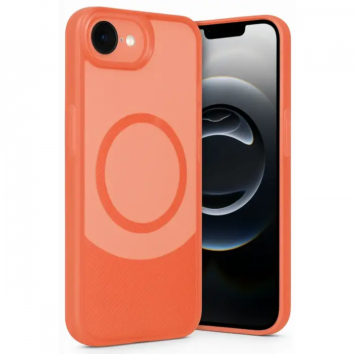 Newface iPhone 16E Kılıf Maya Karbon Kapak - Kırmızı