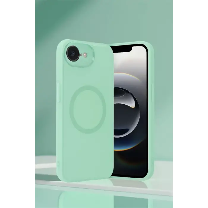 Newface Apple iPhone 16E Kılıf Maya Karbon Kapak - Koyu Yeşil