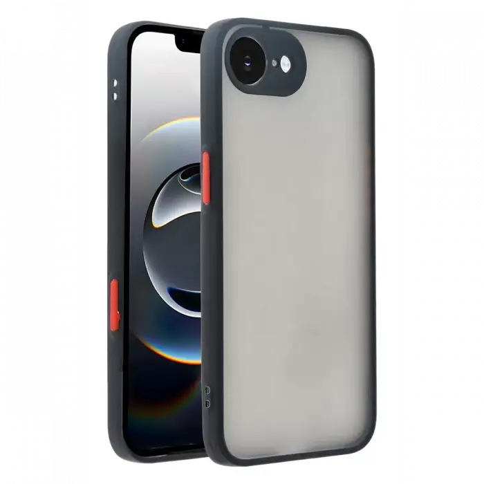 Newface Apple iPhone 16E Kılıf Montreal Silikon Kapak - Siyah