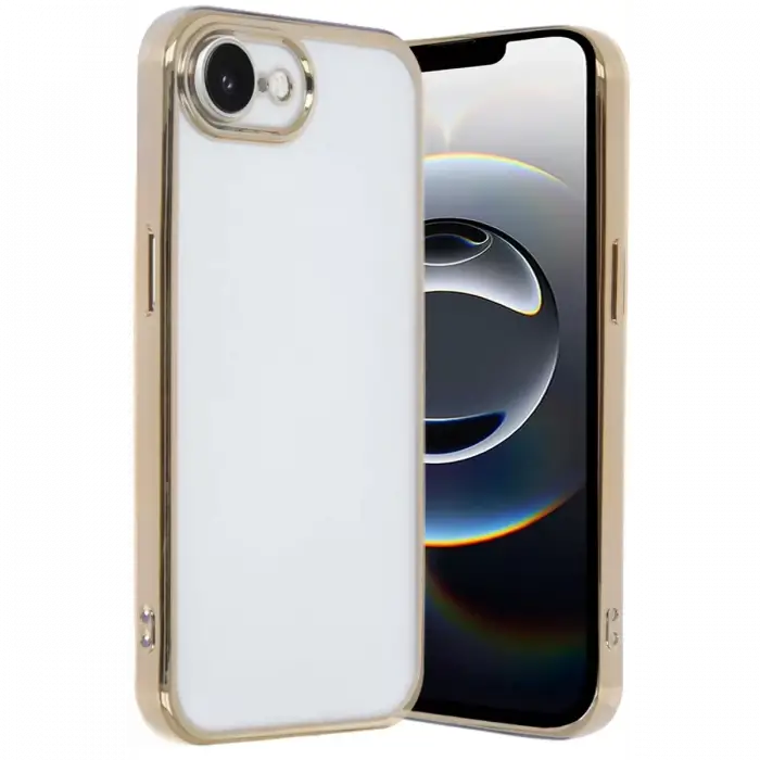 Newface Apple iPhone 16E Kılıf Razer Lensli Silikon - Gold