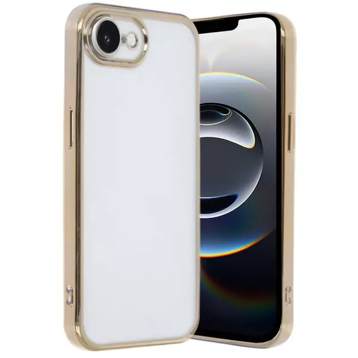 Newface Apple iPhone 16E Kılıf Razer Lensli Silikon - Gold
