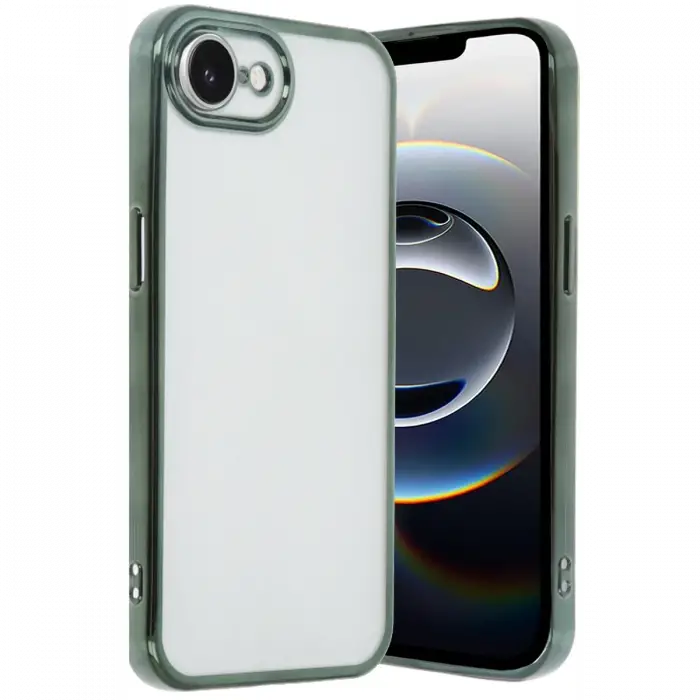 Newface iPhone 16E Kılıf Razer Lensli Silikon - Yeşil