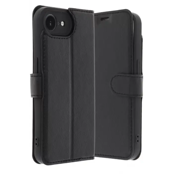 Newface Apple iPhone 16E Kılıf Trend S Plus Kapaklı Kılıf - Siyah