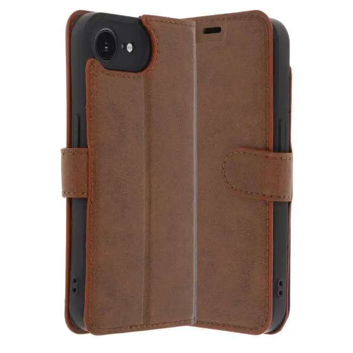 Newface Apple iPhone 16E Kılıf Trend S Plus Kapaklı Kılıf - Taba