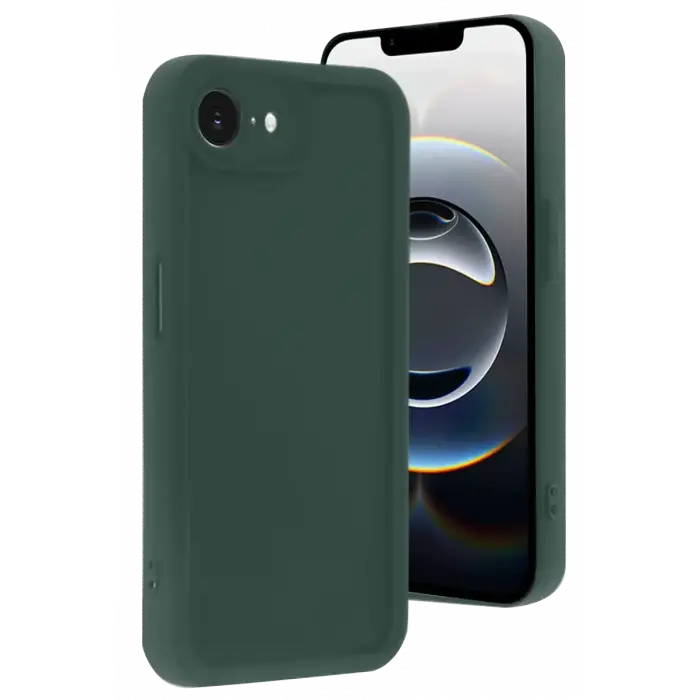 Newface Apple iPhone 16E Kılıf Viera Silikon - Koyu Yeşil