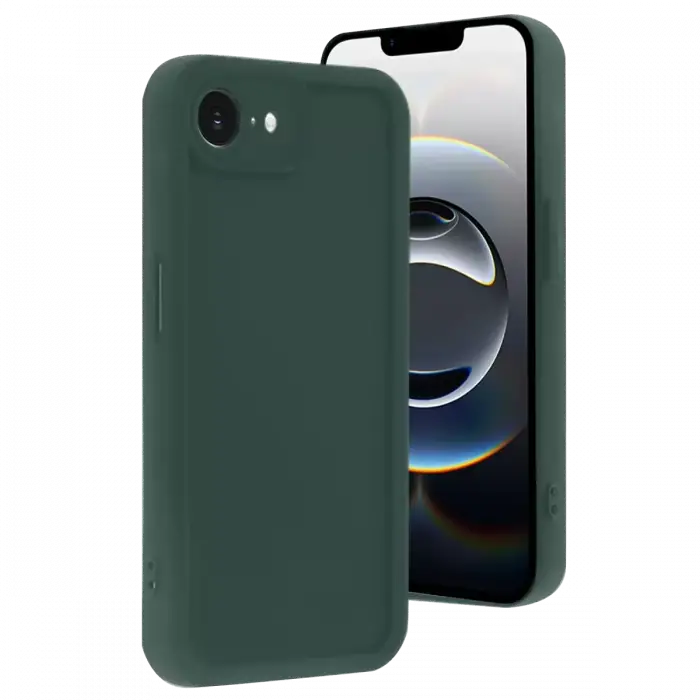 Newface Apple iPhone 16E Kılıf Viera Silikon - Koyu Yeşil