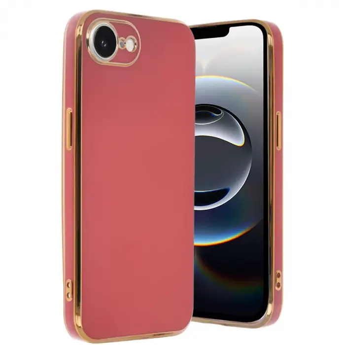 Newface Apple iPhone 16E Kılıf Volet Silikon - Kırmızı