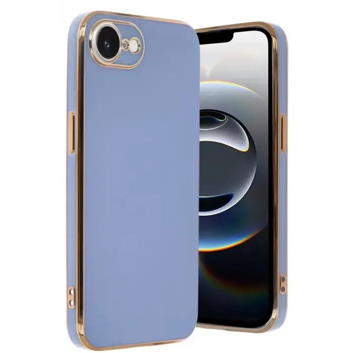 Newface Apple iPhone 16E Kılıf Volet Silikon - Mavi