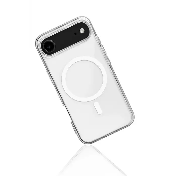 Newface iPhone 17 Air Kılıf Magneticsafe Şeffaf Silikon - Şeffaf