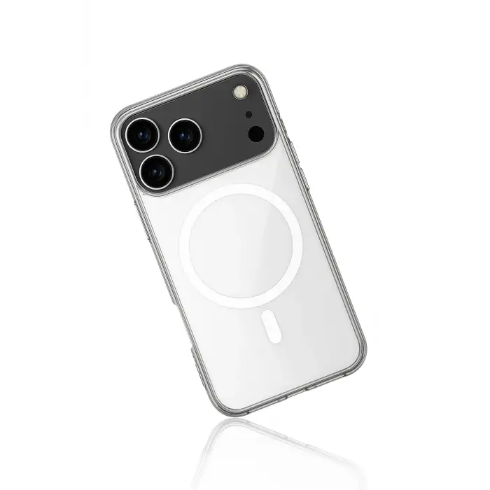Newface iPhone 17 Pro Max Kılıf Magneticsafe Şeffaf Silikon - Şeffaf