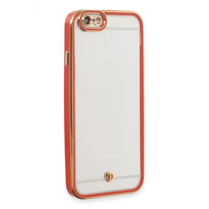 Newface Apple iPhone 6 Kılıf Liva Lens Silikon - Kırmızı